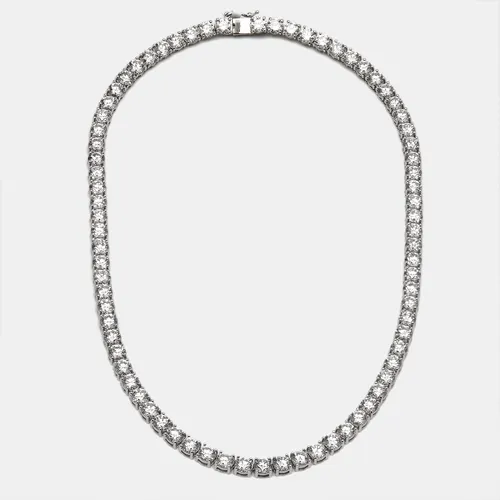 40 cts Round Lab Grown DIamond 14k White Gold Necklace
