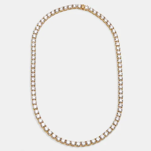 40 cts Round Lab Grown DIamond 14k Yellow Gold Necklace