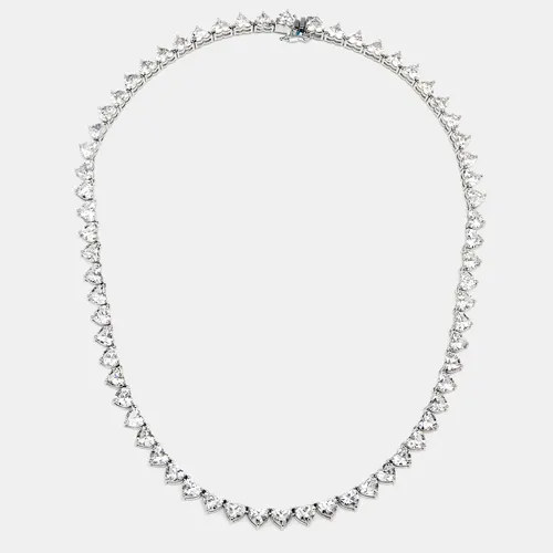 33.5 cts Heart Lab Grown Diamond 18k White Gold Necklace