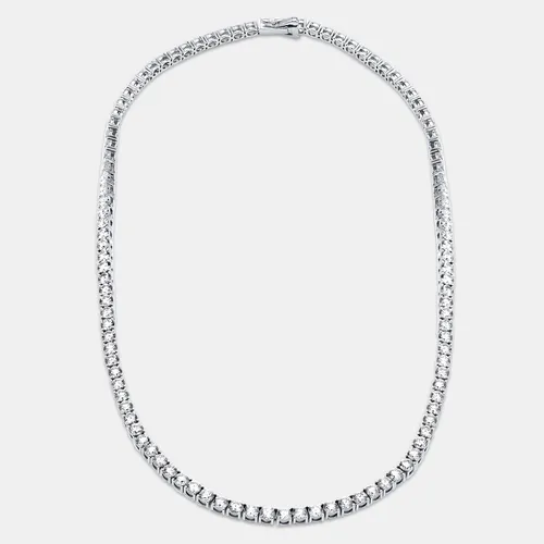 20 cts Round Lab Grown Diamond 18k White Gold Necklace