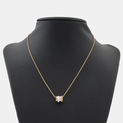 Boucheron Quatre Mini Diamond 18k Yellow Gold White Gold Rose Gold Necklace