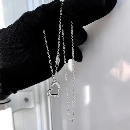 Piaget Heart  18K White Gold Diamonds Necklace