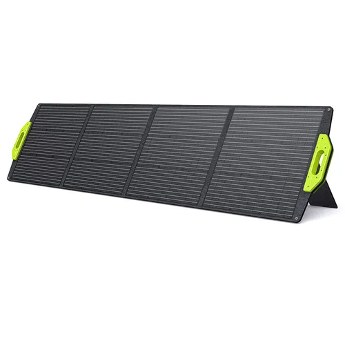 FOSSiBOT SP200 200W Foldable Solar Panel, 23.4% High Cell Efficiency, ETFE Coating, Adjustable Kickstands for Home, RV, Camping, Blackout - Green