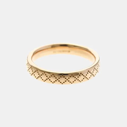 Gucci Diamantissima 18K Pink Gold Fashion Band Ring EU 53