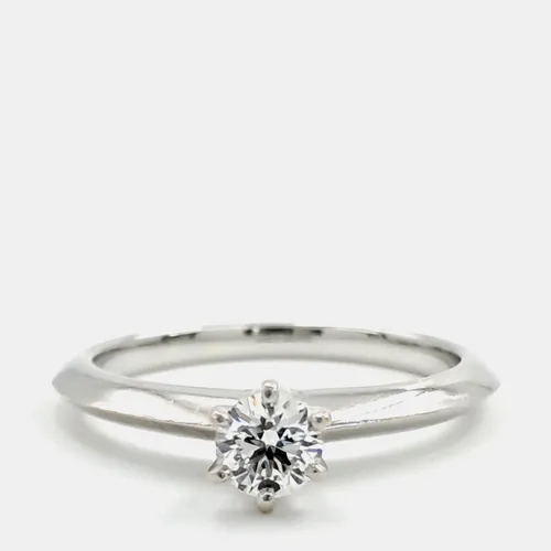Tiffany & Co. Solitaire Diamond Ring Platinum Ring