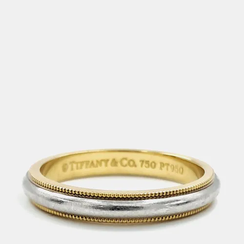 Tiffany & Co. Milgrain 750 PT950 18k