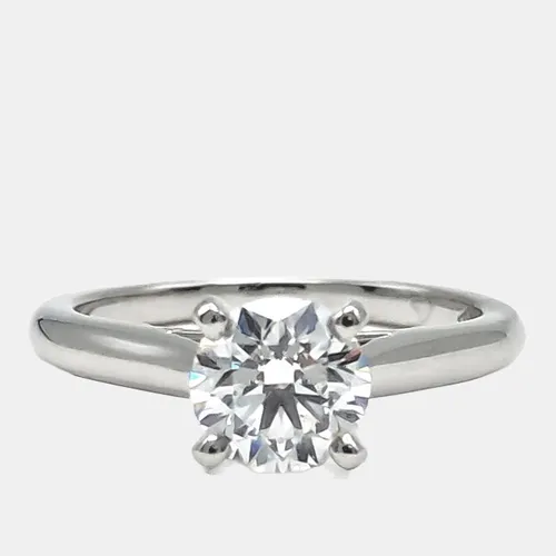 Cartier Solitaire Platinum Diamond Ring