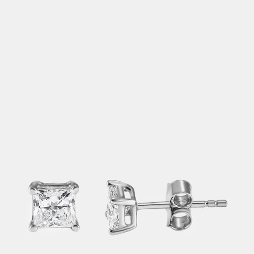 14K White Gold  Lab Grown Diamond Basic Stud Earring (0.8 cts)