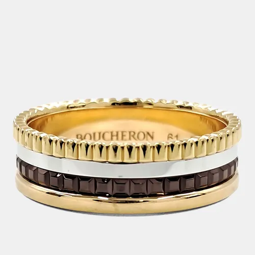 Boucheron Quatre 61 18k White Gold 18k Yellow Gold PVD Ring
