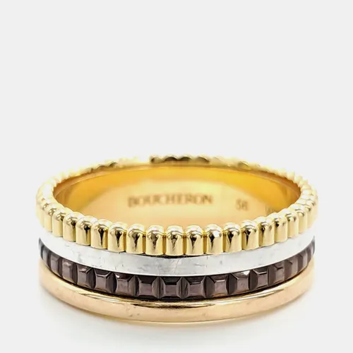 Boucheron Quatre Small EU 56 18k Yellow Gold 18k White Gold PVD Coated Gold Ring