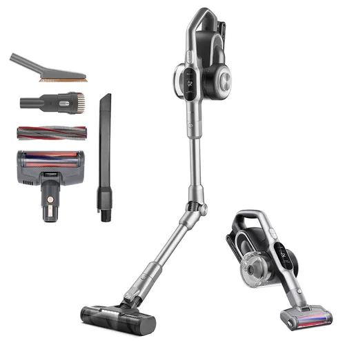 JIMMY H10 Flex Handheld Cordless Vacuum Cleaner, 245AW 26Kpa Suction, Intelligent Dust Sensor, Auto Power Adjust, 2500mAh Battery, 80Mins Runtime, 0.6L Dust Cup, With LED Headlights