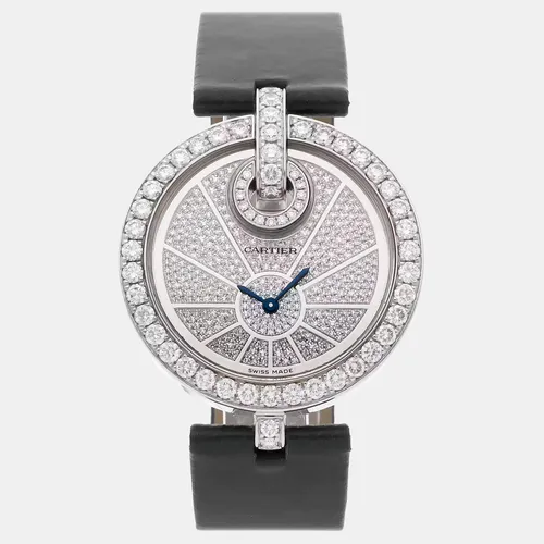 Cartier Captive de Cartier WG600013 Silver White Gold, Diamond Quartz Women Wristwatch 35mm