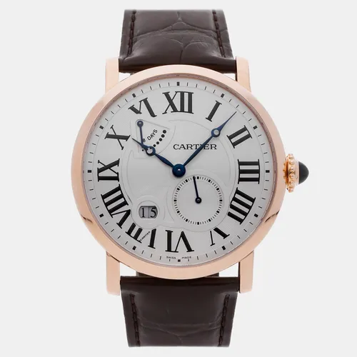 Cartier Rotonde de Cartier W1556203 White Rose Gold Automatic Men's Wristwatch 42mm