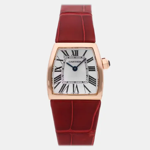 Cartier La Dona W6400356 Silver Dial 18K Rose Gold Quartz Women's Wristwatch 26x22mm