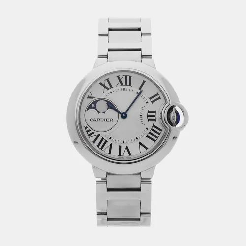 Cartier Ballon Bleu WSBB0021 Silver Stainless Steel Automatic Men's Wristwatch 37mm