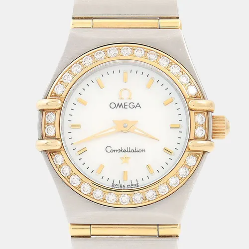 Omega Constellation White Yellow Gold,