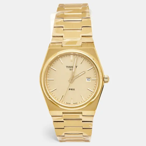 Tissot PRX T137.410.33.021.00 Champagne Dial Yellow Gold PVD Coated Stainless Steel Men's Wristwatch 40 mm