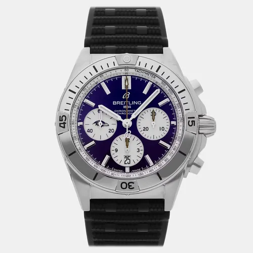 Breitling Chronomat B01 NFL Baltimore Ravens Edition AB01342B1K2S1 Automatic Chronograph Purple Dial Stainless Steel Men's Wristwatch 42mm