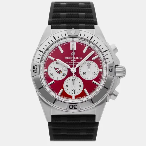 Breitling Chronomat B01 NFL Arizona Cardinals AB01342B1K6S1 Automatic Chronograph Red Dial Stainless Steel Men's Wristwatch 42mm