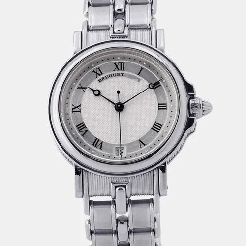 Breguet Marine 4400Bb/12/B70 Silver 18K White Gold Automatic Unisex Wristwatch 33mm