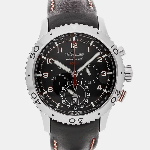 Breguet Transatlantique Type XXII 3880ST/H2/3XV Flyback Black Stainless Steel Automatic Men's Wristwatch 44mm