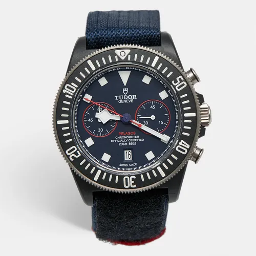 Tudor Pelagos FXD M25807KN-0001 Black Dial Carbon Composite Titanium Fabric Men's Wristwatch 43 mm