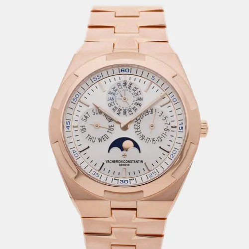 Vacheron Constantin Overseas Perpetual Calendar Ultra-Thin 4300V/120R-B064 Silver Rose Gold Automatic Men's Wristwatch 41mm