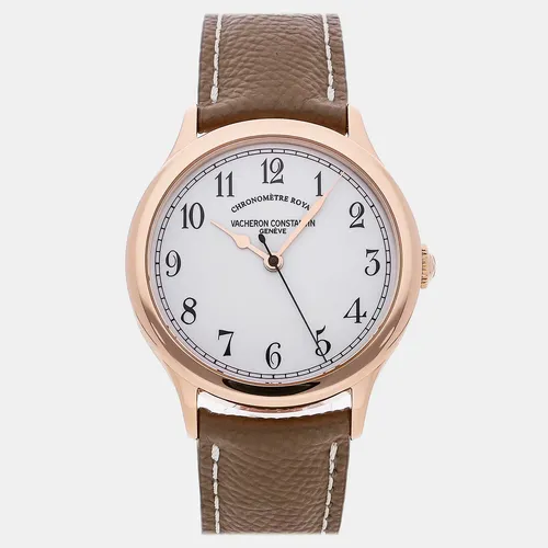 Vacheron Constantin Historiques 86122/000R-9362 White 18K Rose Gold Automatic Men's Wristwatch 39mm