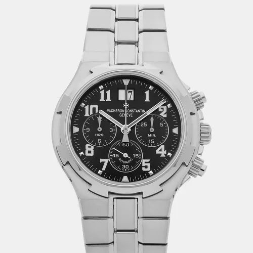 Vacheron Constantin Overseas Chronograph 49140/423A-8886 Black Stainless Steel Automatic Men's Wristwatch 40mm