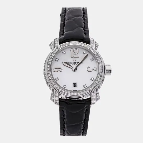 Vacheron Constantin Malte 25716/000G-9029 Mother Of Pearl White Gold Quartz Women's Wristwatch 30mm