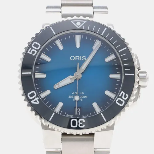 Oris Aquis 400 7769 4135 Blue Stainless Steel Automatic Men's Wristwatch 41.5mm