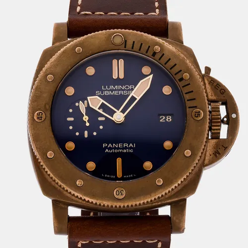 Panerai Luminor Submersible PAM00671 Blue Bronze Automatic Men's Wristwatch 47mm