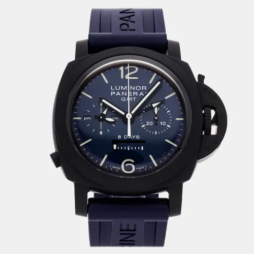 Panerai Luminor Chrono Monopulsante 8 Giorni PAM01135 Blue Ceramic Manual Winding Men's Wristwatch 44mm