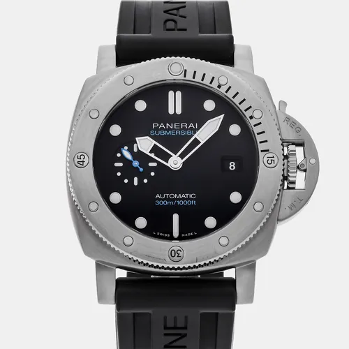Panerai Submersible PAM01596 Black Stainless Steel Automatic Men's Wristwatches 44mm