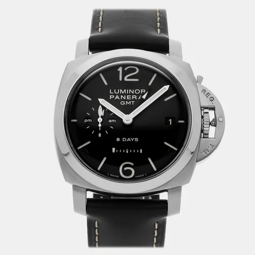 Panerai Luminor PAM 233 Manual Winding Black Dial Stainless Steel Men's Wristwatch 44mm