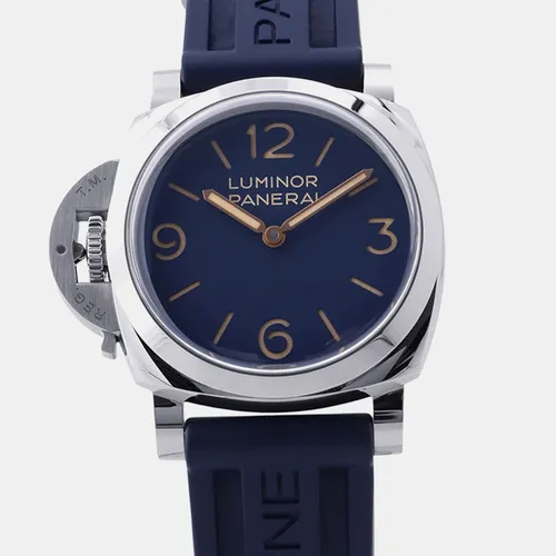 Panerai Luminor Destro PAM01732 Blue Stainless Steel Automatic Men's Wristwatch 44mm