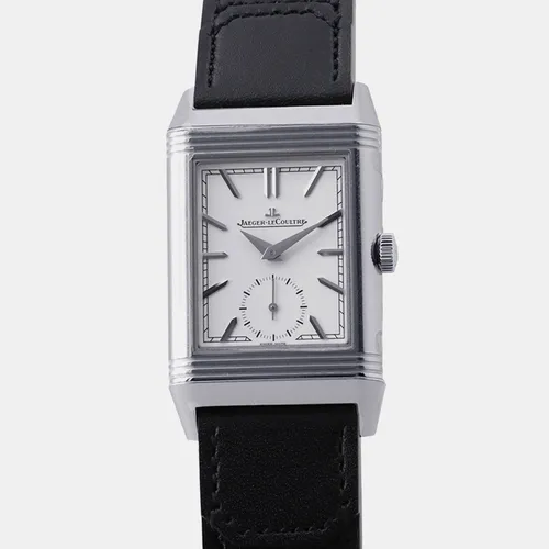 Jaeger LeCoultre Reverso Q3908410 White/Blue Stainless Steel Hand Winding Men's Wristwatch 42.9mm x 25.5mm