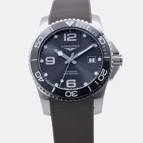 Longines HydroConquest L3.781.4.76.9 Grey Stainless Steel Automatic Men's Wristwatch 41mm