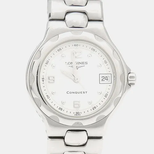Longines  Conquest Quartz Silver Stainless Steel Women's Wristwatch 25 mm