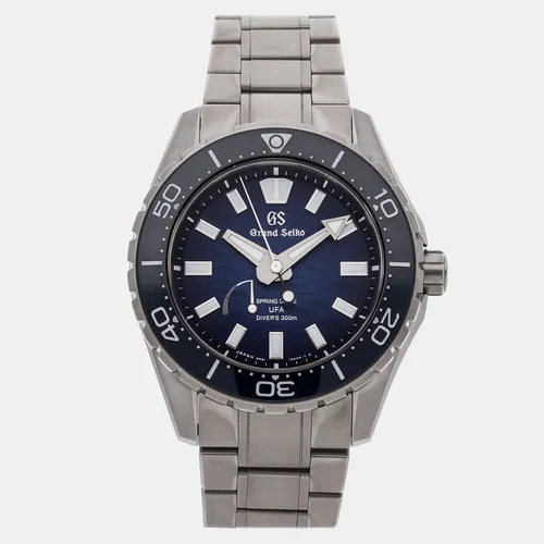 Grand Seiko Evolution 9 Spring Drive U.F.A. Ushio 300 Diver SLGB023 Blue Titanium Automatic Men's Wristwatch 40mm